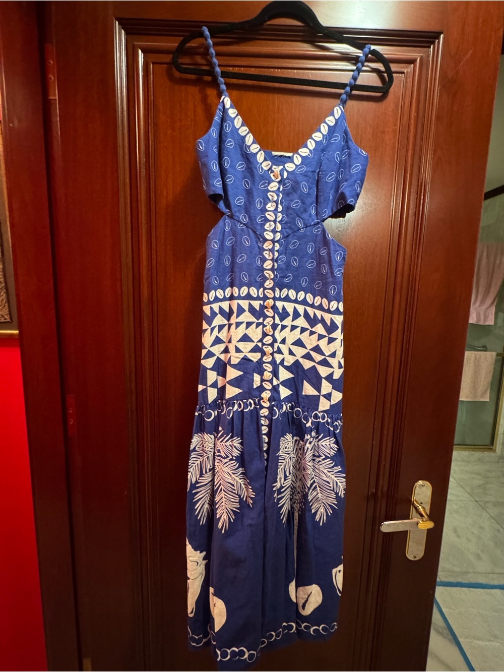 NWOT FARM Rio Ondina Linen Blend Midi Dress Size S - Picture 2 of 3